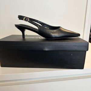 Elegant Black Slingback Heels